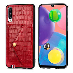 Funda Lujo Cuero Carcasa S01D para Samsung Galaxy A70 Rojo