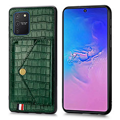 Funda Lujo Cuero Carcasa S01D para Samsung Galaxy A91 Verde