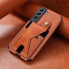 Funda Lujo Cuero Carcasa S01D para Samsung Galaxy S23 5G Marron