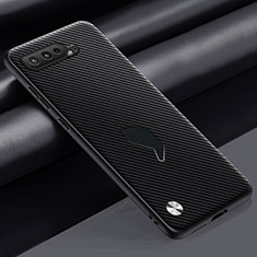 Funda Lujo Cuero Carcasa S02 para Asus ROG Phone 5 ZS673KS Gris Oscuro