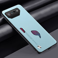 Funda Lujo Cuero Carcasa S02 para Asus ROG Phone 7 Azul Cielo