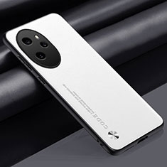 Funda Lujo Cuero Carcasa S02 para Huawei Honor 100 Pro 5G Blanco