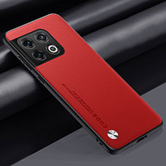 Funda Lujo Cuero Carcasa S02 para OnePlus 10 Pro 5G Rojo