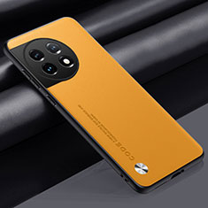 Funda Lujo Cuero Carcasa S02 para OnePlus Ace 2 5G Amarillo