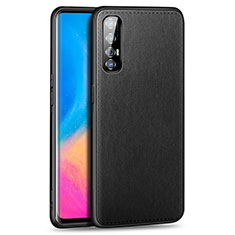 Funda Lujo Cuero Carcasa S02 para Oppo Find X2 Neo Negro