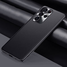 Funda Lujo Cuero Carcasa S02 para Samsung Galaxy S22 Ultra 5G Negro