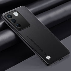 Funda Lujo Cuero Carcasa S02 para Vivo V27 Pro 5G Negro