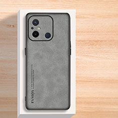 Funda Lujo Cuero Carcasa S02 para Xiaomi Poco C55 Gris