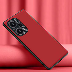 Funda Lujo Cuero Carcasa S02 para Xiaomi Poco F5 5G Rojo