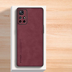 Funda Lujo Cuero Carcasa S02 para Xiaomi Poco M4 Pro 5G Rojo