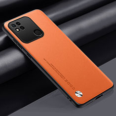 Funda Lujo Cuero Carcasa S02 para Xiaomi Redmi 10A 4G Naranja