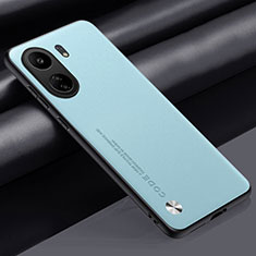 Funda Lujo Cuero Carcasa S02 para Xiaomi Redmi 13C Azul Claro