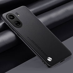 Funda Lujo Cuero Carcasa S02 para Xiaomi Redmi 13C Negro