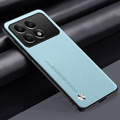Funda Lujo Cuero Carcasa S02 para Xiaomi Redmi K70 Pro 5G Azul Claro