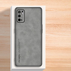 Funda Lujo Cuero Carcasa S02 para Xiaomi Redmi Note 11 SE 5G Gris