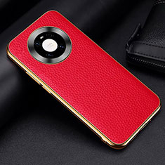 Funda Lujo Cuero Carcasa S03 para Huawei Mate 40 Pro Rojo