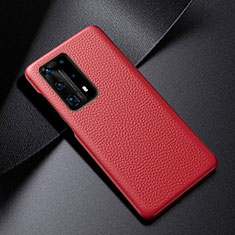 Funda Lujo Cuero Carcasa S03 para Huawei P40 Pro+ Plus Rojo