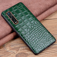 Funda Lujo Cuero Carcasa S03 para Oppo Find X2 Pro Verde