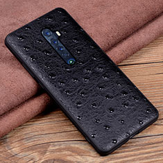 Funda Lujo Cuero Carcasa S03 para Oppo Reno2 Negro