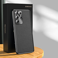 Funda Lujo Cuero Carcasa S03 para Samsung Galaxy S21 Ultra 5G Negro
