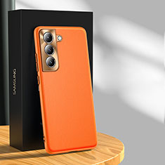 Funda Lujo Cuero Carcasa S03 para Samsung Galaxy S22 Plus 5G Naranja