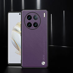 Funda Lujo Cuero Carcasa S03 para Vivo X90 Pro 5G Morado