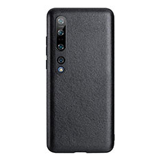 Funda Lujo Cuero Carcasa S03 para Xiaomi Mi 10 Pro Negro