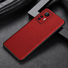 Funda Lujo Cuero Carcasa S03 para Xiaomi Mi 12X 5G Rojo