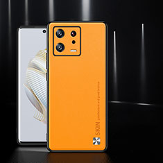 Funda Lujo Cuero Carcasa S03 para Xiaomi Mi 13 Pro 5G Naranja