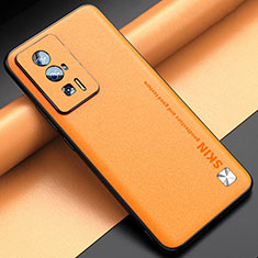 Funda Lujo Cuero Carcasa S03 para Xiaomi Poco F5 Pro 5G Naranja