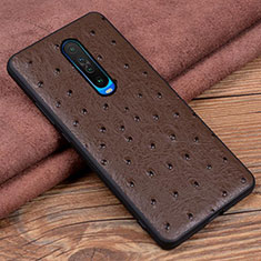 Funda Lujo Cuero Carcasa S03 para Xiaomi Redmi K30 4G Marron