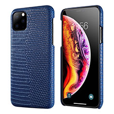 Funda Lujo Cuero Carcasa S04 para Apple iPhone 11 Pro Max Azul