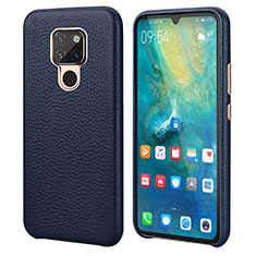 Funda Lujo Cuero Carcasa S04 para Huawei Mate 20 Azul