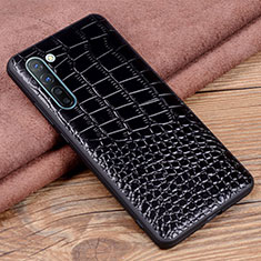 Funda Lujo Cuero Carcasa S04 para Oppo Find X2 Lite Negro