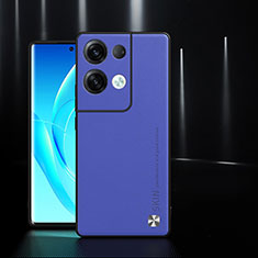 Funda Lujo Cuero Carcasa S04 para Oppo Reno9 Pro 5G Azul