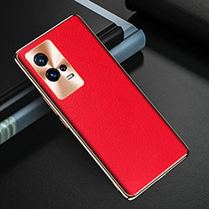 Funda Lujo Cuero Carcasa S04 para Vivo iQOO 8 5G Rojo