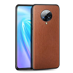 Funda Lujo Cuero Carcasa S04 para Vivo Nex 3 5G Marron