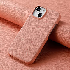 Funda Lujo Cuero Carcasa S04D para Apple iPhone 13 Rosa