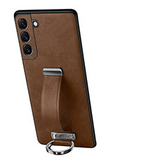 Funda Lujo Cuero Carcasa S05 para Samsung Galaxy S21 Plus 5G Marron