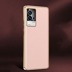 Funda Lujo Cuero Carcasa S05 para Vivo iQOO 8 Pro 5G Rosa