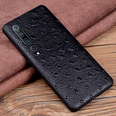 Funda Lujo Cuero Carcasa S05 para Xiaomi Mi 10 Pro Negro