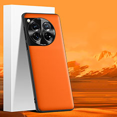 Funda Lujo Cuero Carcasa S06 para OnePlus 12 5G Naranja