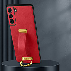 Funda Lujo Cuero Carcasa S06 para Samsung Galaxy S22 5G Rojo