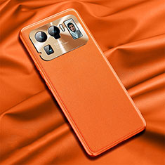 Funda Lujo Cuero Carcasa S06 para Xiaomi Mi 11 Ultra 5G Naranja