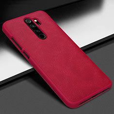 Funda Lujo Cuero Carcasa S06 para Xiaomi Redmi Note 8 Pro Rojo