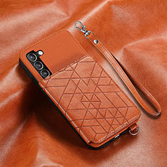 Funda Lujo Cuero Carcasa S07D para Samsung Galaxy S21 5G Marron