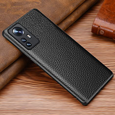 Funda Lujo Cuero Carcasa S08 para Xiaomi Mi 12 5G Negro