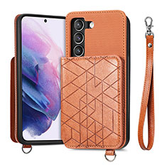 Funda Lujo Cuero Carcasa S08D para Samsung Galaxy S21 5G Marron