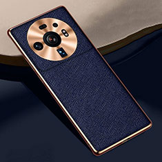 Funda Lujo Cuero Carcasa S09 para Xiaomi Mi 12 Ultra 5G Azul