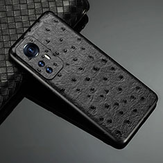 Funda Lujo Cuero Carcasa S09 para Xiaomi Mi 12X 5G Negro